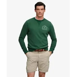 Superdry für Herren. M2014466A Sweatshirt Vintage Prep Relaxed grün (L), Lässig, Baumwolle