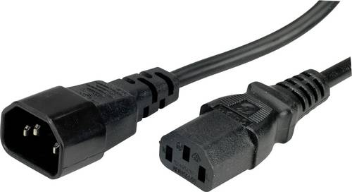 Value 19.99.1505 Strom Verbindungskabel Schwarz 0.50 m