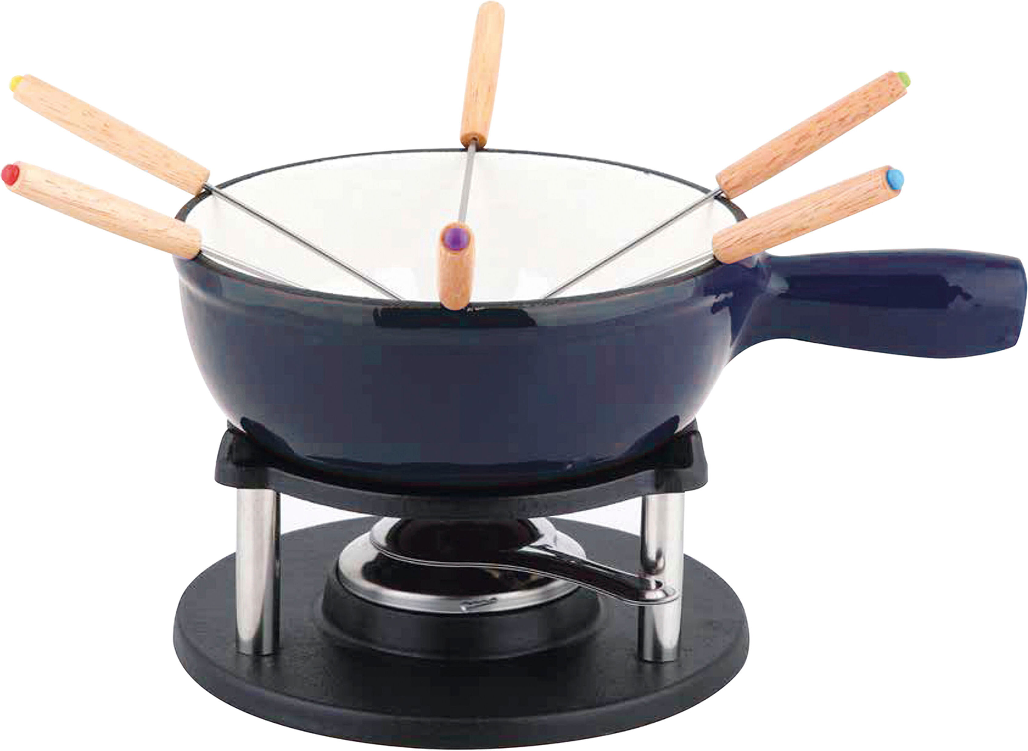 Fonduetopf CS KOCH-SYSTEME, blau, Ø:21cm, Töpfe, Fonduetopf, inkl. 6 Fonduegabeln, Induktion