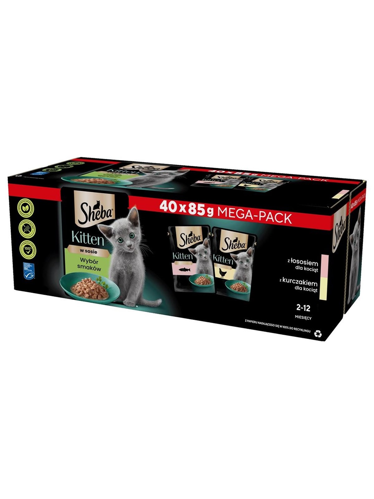 Sheba Kitten Selection of Flavors in Sauce - wet cat food - 40x85 g