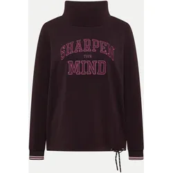 Langarm Shirt mit Stehkragen 37749-berry red L