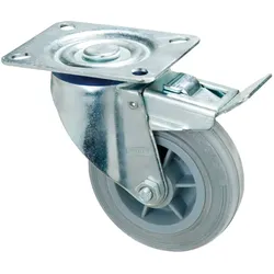 Graue Gummi-Industrie-Rollenbremsplatte 100 mm.