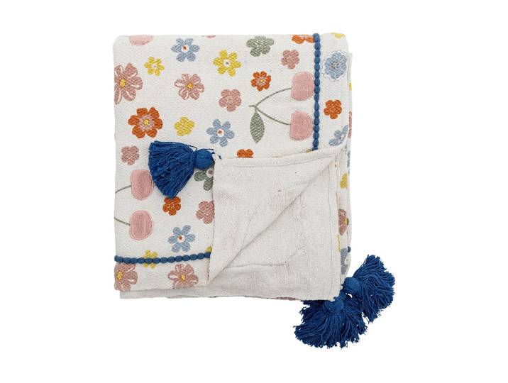 Bloomingville Plaid en coton Cherry 160x130 cm Rose