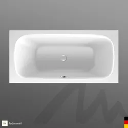 Mauersberger Badewanne „nivalis square duo“ 1800 × 900 mm in Edelweiß (matt)