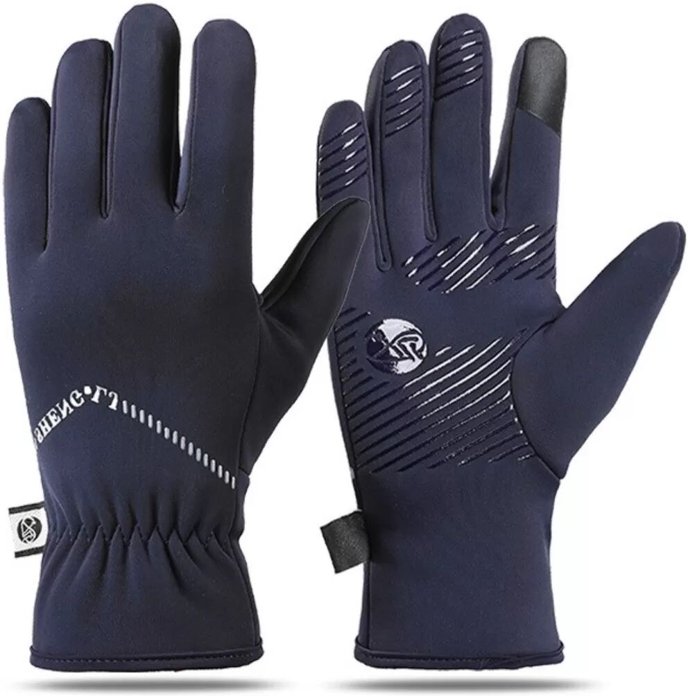 INF Winter-Radhandschuhe für Herren: Thermisch, Touchscreen, Winddicht & Rutschfest Blau