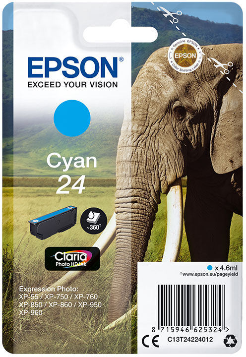 TINTEIRO EPSON 24 CYAN C13T24224012