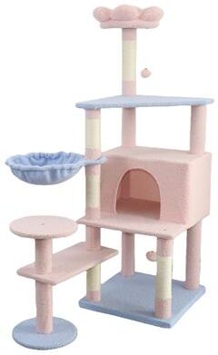 Kodotan sofa Flower Cat Tree With Large Condo Removable Flower Cushion And Hammock