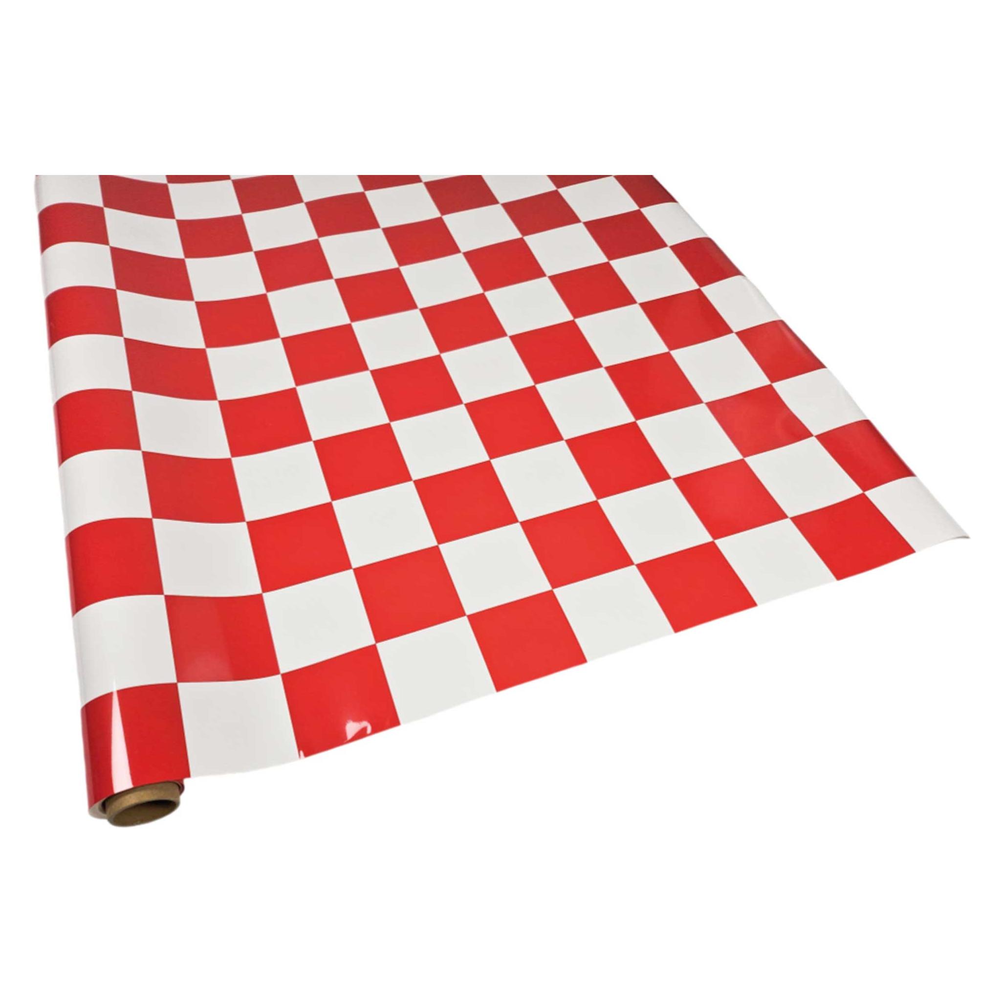 Planet-Hobby Bügelfolie Rot / Weiss Quadrat (5x5cm) 10 Meter (FL-021-1-10m)