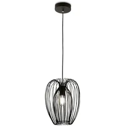FABAS Pendelleuchte Camp Alu, Eisen, Stahl & Metall Schwarz 25 cm