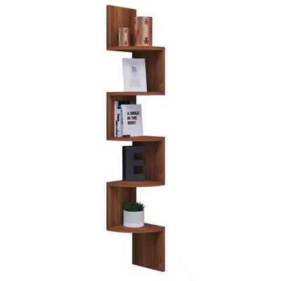Wandregal VCM "Holz Wandregal Aufbewahrung Deko Eckregal Mintis", braun (kern, nussbaum), B:20cm T:20cm, Regale, Wandregal