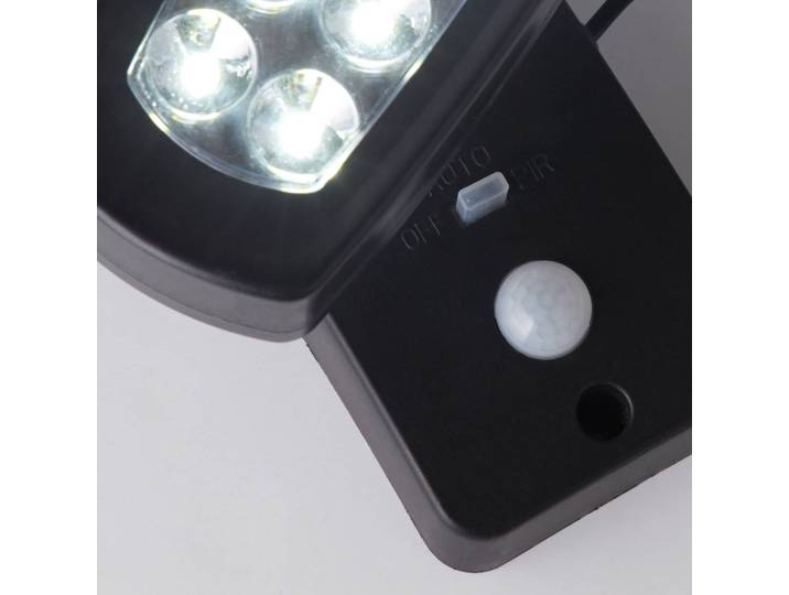 Searchlight LED-Solarwandleuchte 67423BK-PIR, Bewegungsmelder 67423BK-PIR, schwarz, Kunststoff, Solarleuchte außen