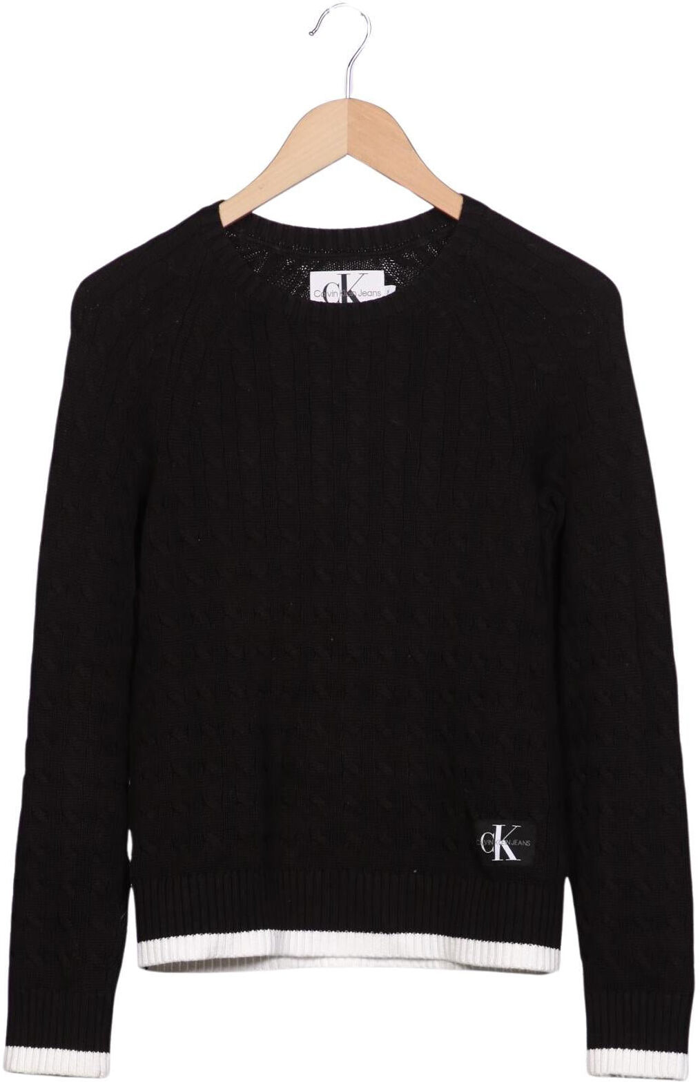 Calvin Klein Jeans Damen Pullover, Schwarz, Gr. M, Baumwolle - Second Hand
