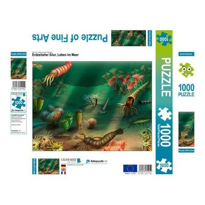 CALVENDO Puzzle Erdzeitalter Silur, Leben im Meer | 1000 Teile Lege-Größe 64x48cm Foto-Puzzle für glückliche Stunden