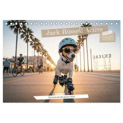 Jack Russel Active (Tischkalender 2027 DIN A5 quer), CALVENDO Monatskalender