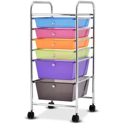 Décoshop26 - Rollwagen mit Schubladen und 2 Fußbremsen 32,5 x 37 x 74,5 cm 20_0000423
