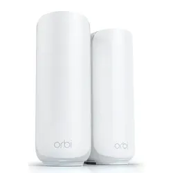 NETGEAR Orbi Wi-Fi 7, 370 Serie RBE372, BE3600, weiß, Router und Repeater Set, 2er-Bundle