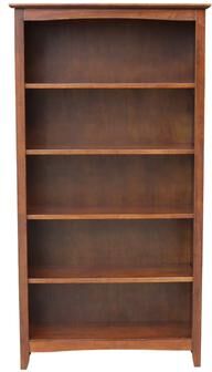 International Concepts Shaker Solid Wood Bookcase with Adjustable Shelving