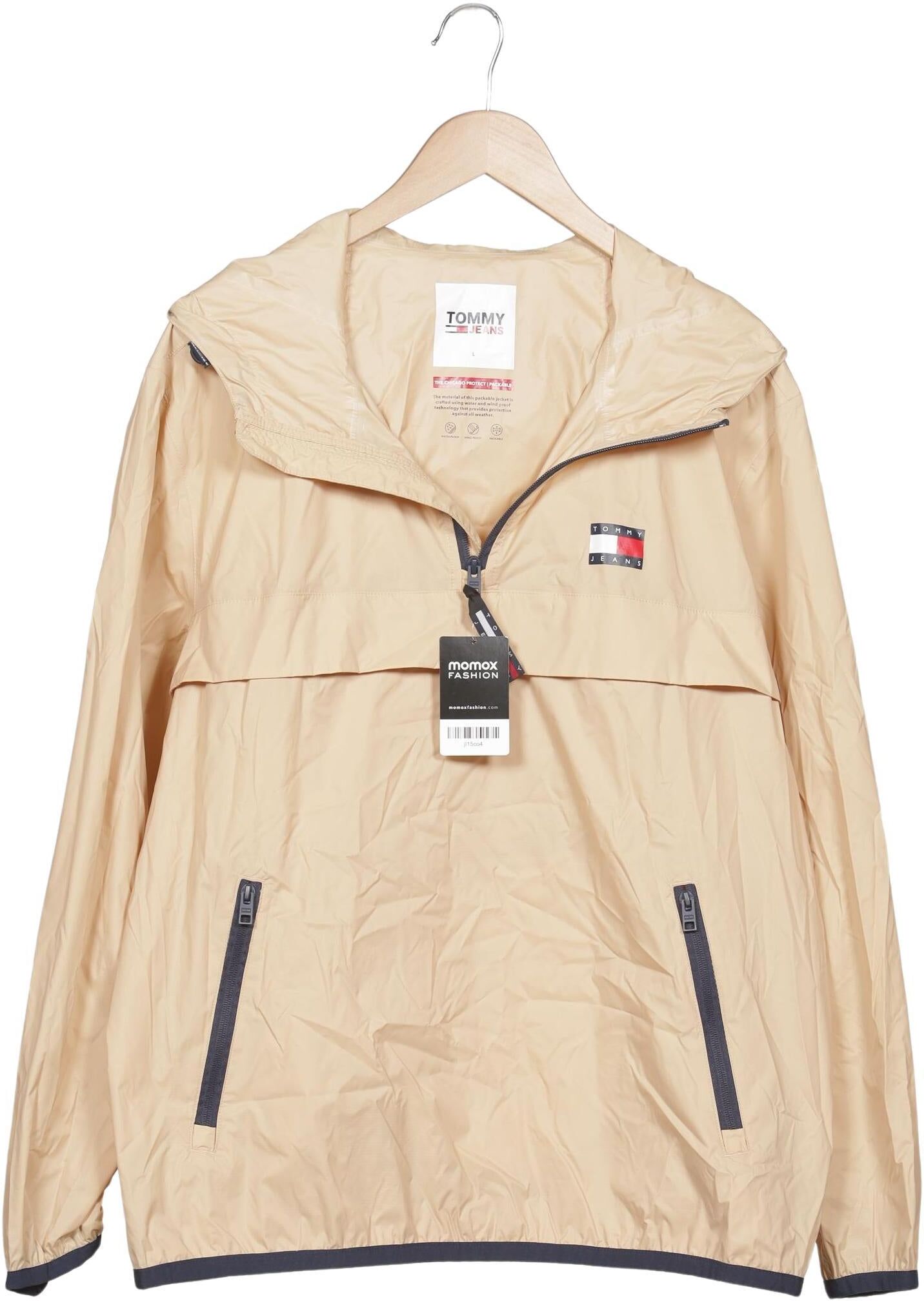 Tommy Jeans Herren Jacke, Beige, Gr. L, Synthetik / Tex / Membran - Second Hand