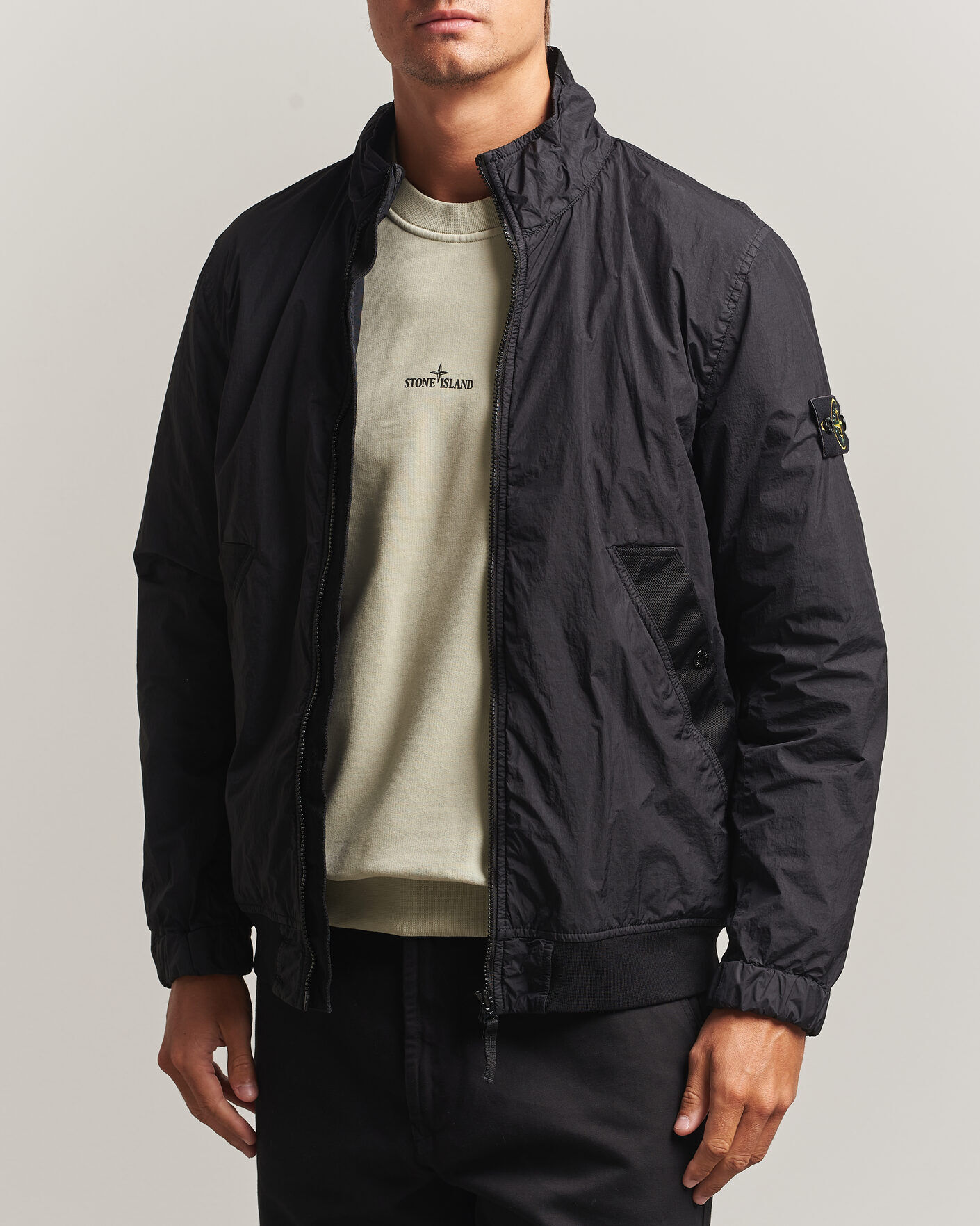 Stone Island Crinkle Reps Jacket Black men XL Sort