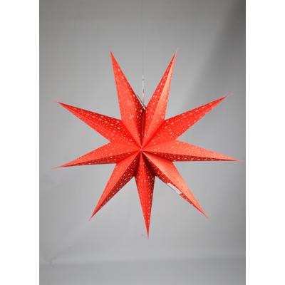 Dekostern AM DESIGN "aus Papier", rot, B:60cm H:15cm, Papier, Dekosterne, 2er Set, BxH: 60x15 cm