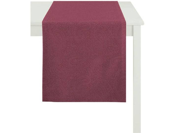 Tischläufer APELT 7907, Uni Paisley, Jacquard , lila (mauve), B:48cm L:140cm, Polyester, Viskose, Tischdecken, Tischläufer, mit zartem Paisleymuster
