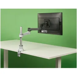 R-Go Tools Monitorhalterung R-Go Zepher, verstellbarer Einzelmonitorarm, 100% Zirkular, bis 8 kg Tragkraft, schwarz