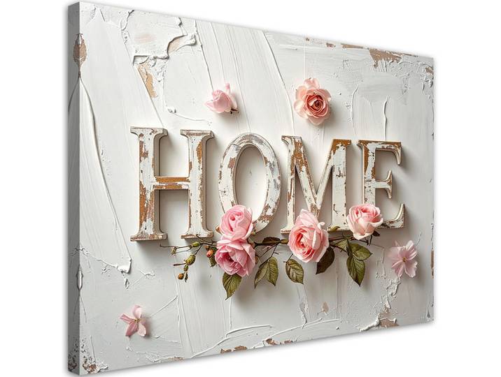 Feeby Leinwandbild Inschriften und Zitate 100x70cm, Beige, Sprichwort/Zitat, Rechteckig, 100x70 cm, Bilder & Rahmen, Bilder, Leinwandbilder