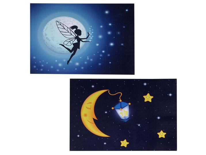 Jamb Led-Bild Kids 20 Bildpunkte Mehrfarbig 2er-Set, Holz, 40x60 cm, Bilder & Rahmen, Bilderrahmen, Bilderrahmen & Fotorahmen
