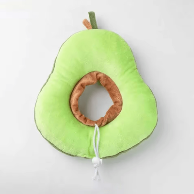 Inspire Curations AvocaToast Recovery Cone Collar For Cats & Small Dogs avocado shaped