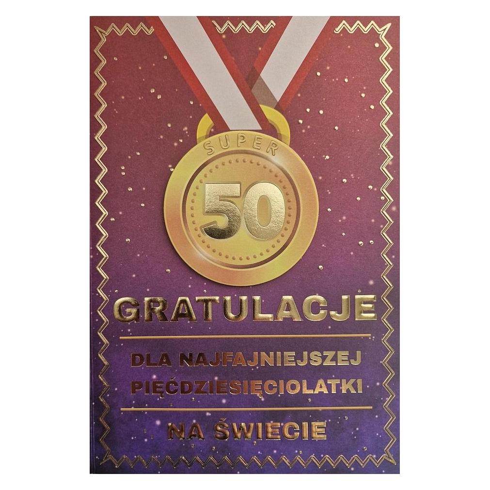 Yeku Geburtstagskarte zum 50. Geburtstag mit Frauenmedaille (47994297)
