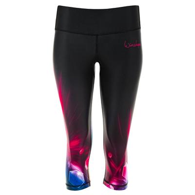 Leggings WINSHAPE "AEL202-COSMIC", Damen, Gr. M, Normalgrößen, schwarz (cosmic), 80% Polyester, 20% Elasthan, Hosen Leggings, Capri-Leggings mit Anti-Rutsch-Effekt