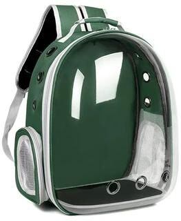 Uplift Essentials Space Capsule Transparent Breathable Pet Backpack green
