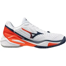 Mizuno Neo Ace CC Tennisschuhe 02 - white/insignia blue/orange.com 39