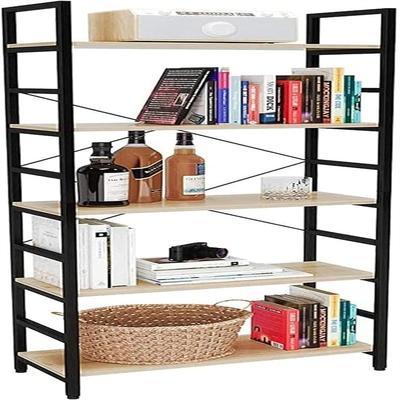 No 5 Tier Bookcase Adjustable Shelves