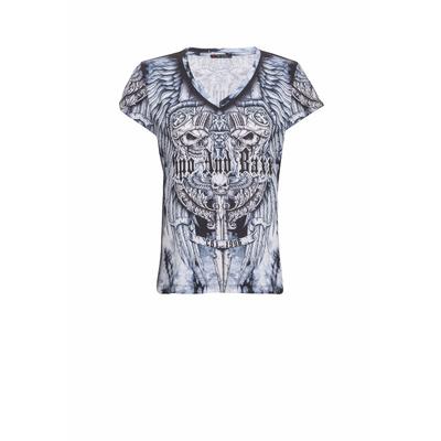 T-Shirt CIPO & BAXX "WT384", Damen, Gr. S, blau, regular fit, Shirts T-Shirt, mit Digitaldruck