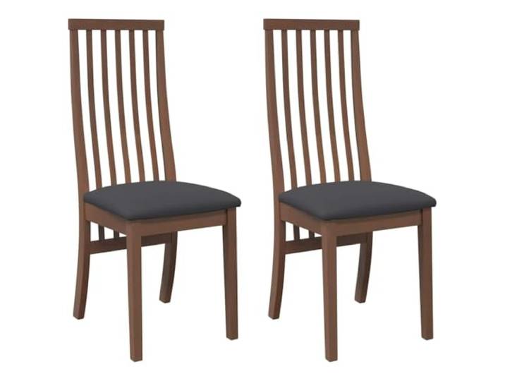 KGHERMDF Esszimmerstühle mit Kissen 2 STK Braun Massivholz Ergonomisches Design, Stoßfest, Langlebig, Geeignet für Esszimmer und Wohnzimmer