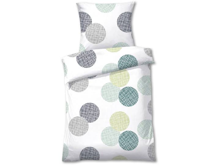 Bettwäsche DYCKHOFF Kaja , grün, B/L: 155cm x 220cm, 1 Stk., 1 Stk., Frottee, B/L: 80cm x 80cm, 2 Stk., Frottee, Obermaterial: 75% Baumwolle, 25% Polyester, Bettwäsche, Bettwäsche