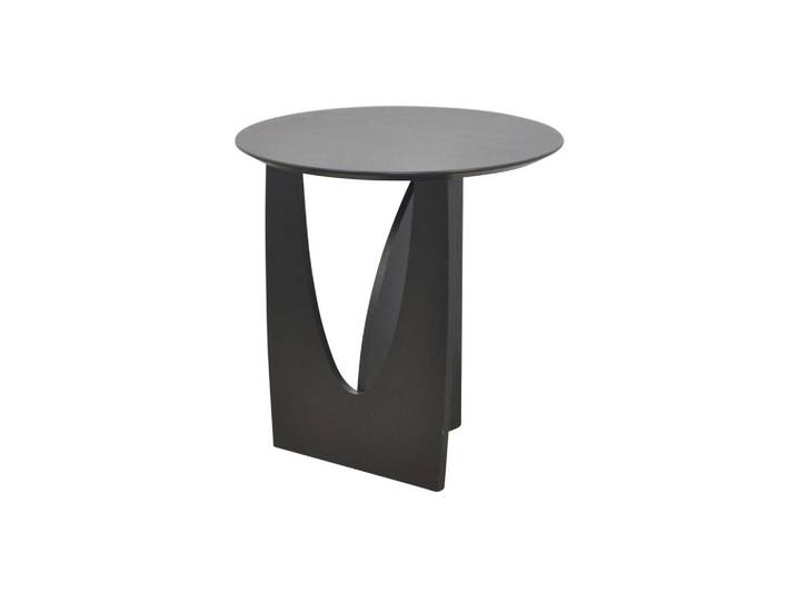 Mid.you Beistelltisch, Schwarz, Uni, rund, X-Form, 50x51x50 cm, einfacher Aufbau, Holzmöbel, Holztische, Beistelltische Holz