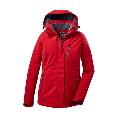Outdoorjacke KILLTEC "KOW 170 KG WMN JCKT", Damen, Gr. 24, rot, Obermaterial: 100% Polyester.Futter: 100% Polyester.Füllung: 100% Polyester, Jacken Outdoorjacke, Damen Funktionsjacke: wasserdicht, atmungsaktiv, abnehmbare Kapuze