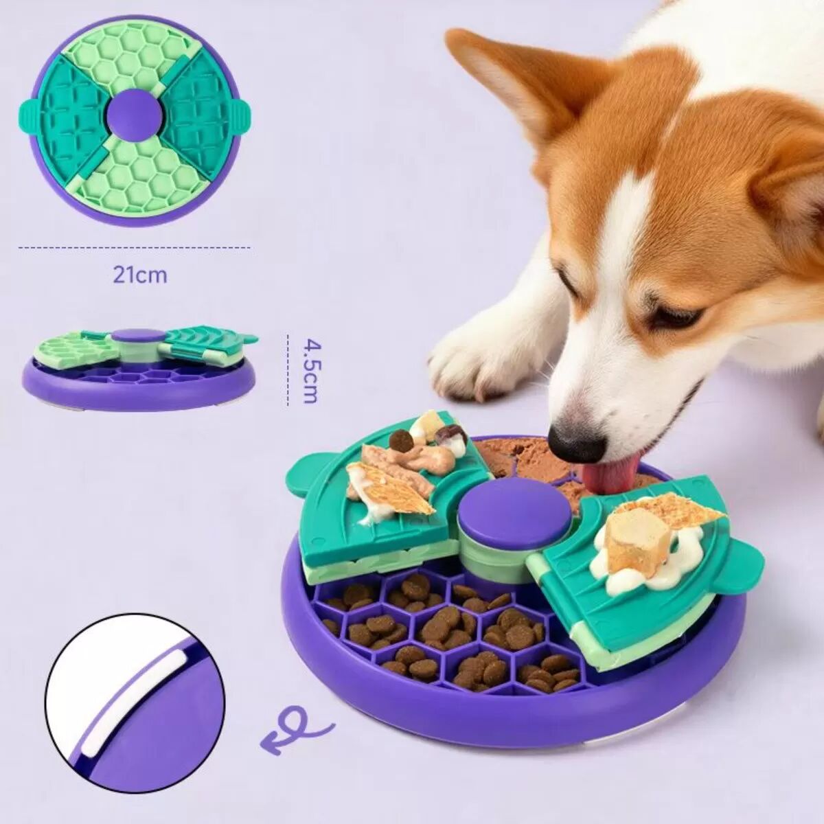 INF Doppellagiger Puzzle Slow Feeder Napf – Interaktives Beschäftigungsbrett für Katzen und Hunde, Anti-Erstickungs-Design, PP
