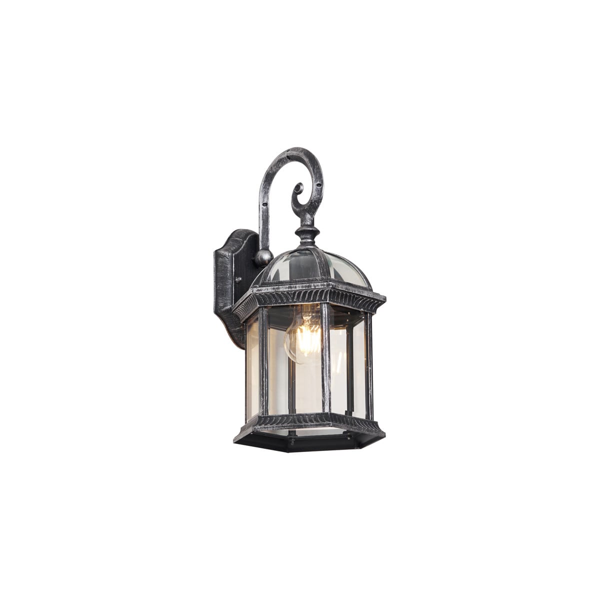 Qazqa Klassieke Buiten Wandlamp Glasgow - Antiek Zilver - IP44