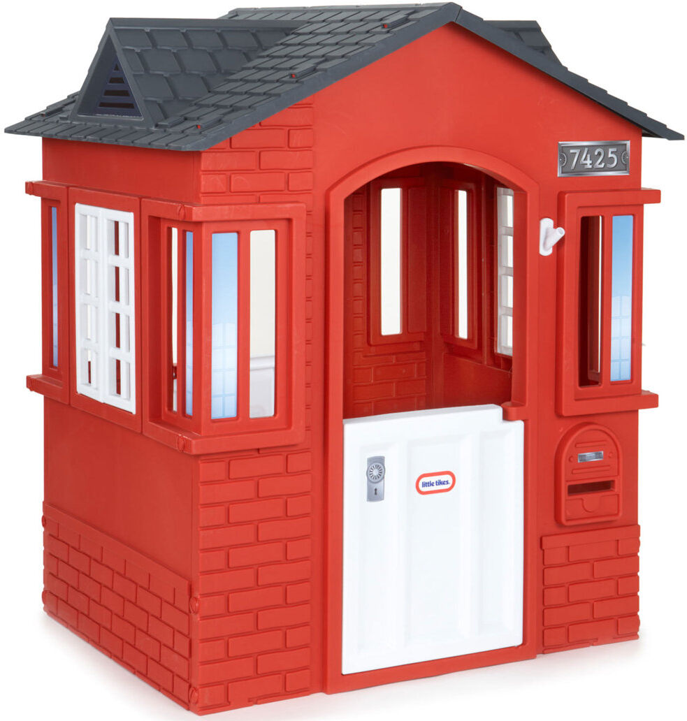 Little Tikes 108.6cm W x 88.9cm D Outdoor Plastic Playhouse Red 2