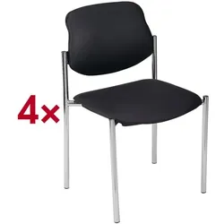 Nowy Styl 4er-Set Stapelstühle »Styl« schwarz, 45x47 cm
