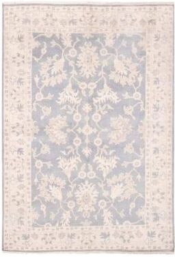 ECARPETGALLERY Hand-knotted Royal Oushak Grey Wool Rug - 5'3 x 8'11