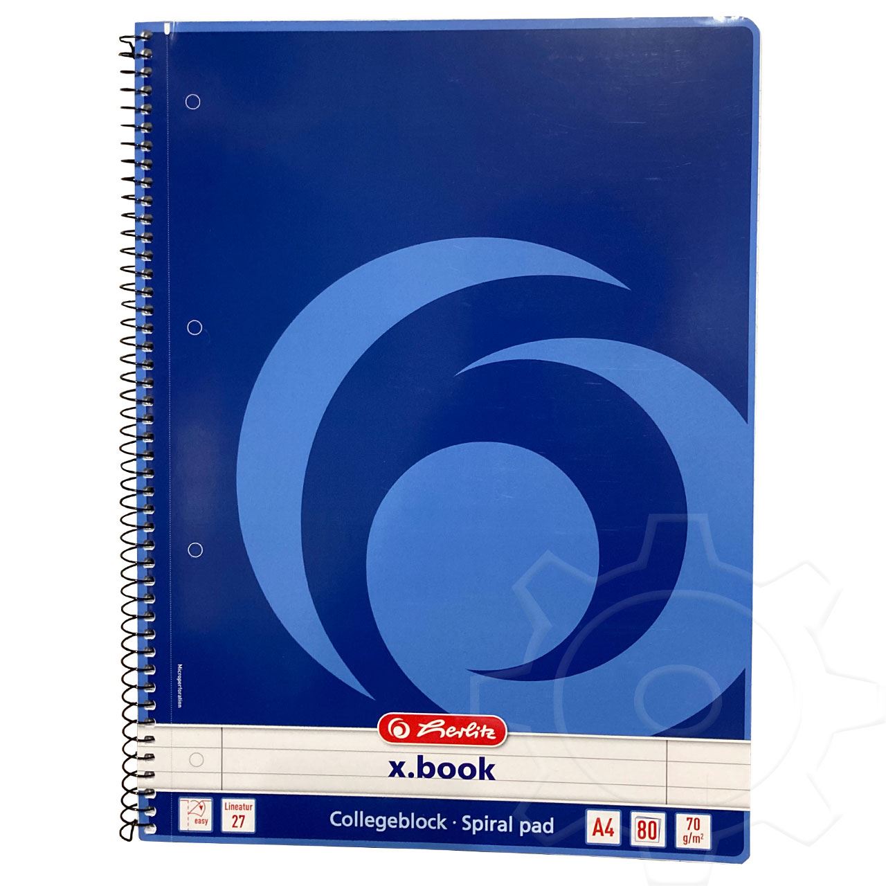 Herlitz Collegeblock A4 70g/m 80 BI lin Rand links+rechts