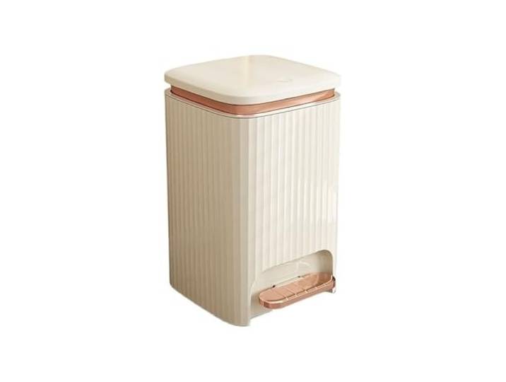 YUHANXINHESHE Badezimmer-Mülleimer mit Deckel for enge Räume, Papierkorb-Mülleimer for Schlafzimmer, Büro(Khaki,Large)