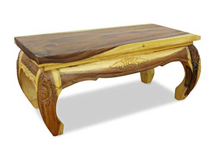 livasia Opiumtisch aus Massivholz – 80x40x35cm – Handgeschnitzter Beistelltisch Holz aus Thailand, Nachhaltig und Zeitlos, setzt Stilvolle Akzente als Sofatisch