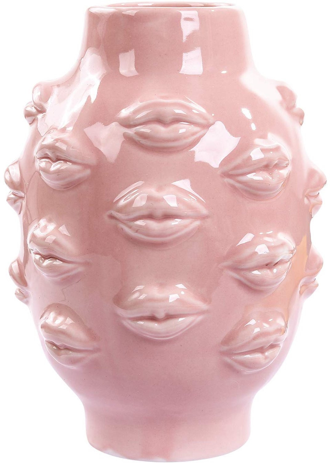 SnelShoppen Keramische Body Vaas Moderne Lippen Vaas Roze