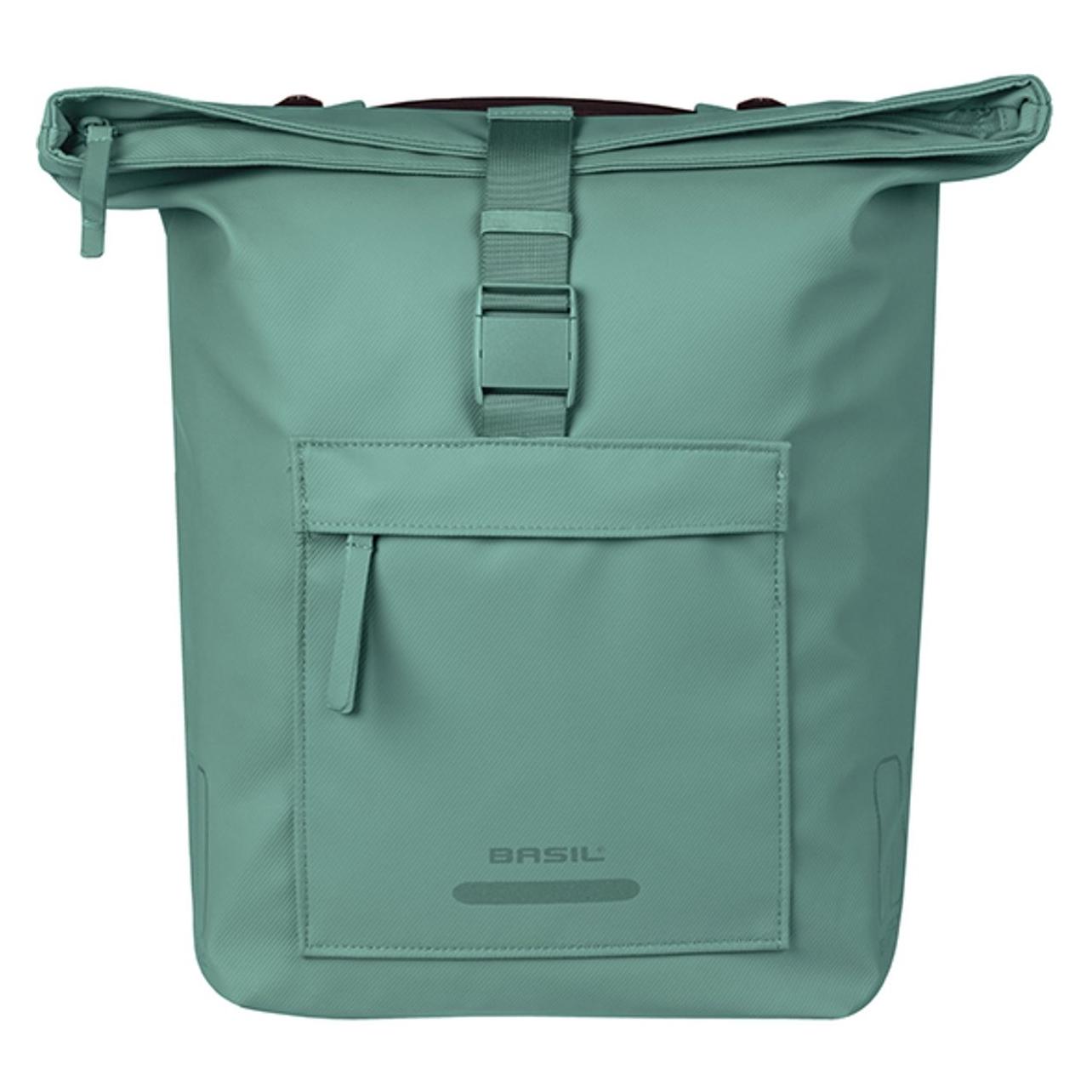 Basil Borsa Doppia Pannier Brooklyn (Gepäckträgertasche) (B18551-vert-argenté)