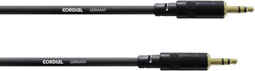 Cordial CFS 0,6 WW Klinke Klinken Verbindungskabel [1x Klinkenstecker 3.5mm - 1x Klinkenstecker 3.5 mm] 0.60m Schwarz Flexibel